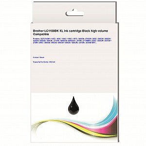 Huismerk Brother LC-1100BK XL inktcartridge zwart hoog volume