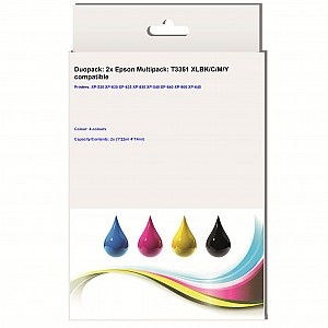 Huismerk 2x Epson T3351/T3361 XL BK/PBK/C/M/Y 5 kleuren Multipack