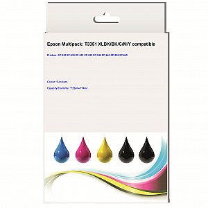 Huismerk Epson T3351/T3361 XL BK/PBK/C/M/Y 5 kleuren Multipack