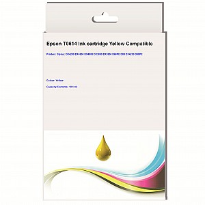 Huismerk Epson T0614 inktcartridge geel