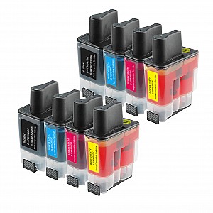 Huismerk 2x Brother LC-900 BK/C/M/Y 4 kleuren Multipack inktcartridges