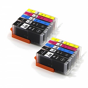 Huismerk 2x Canon PGI-570 XLBK/ CLI-571 XLBK/C/M/Y 5 kleuren Multipack inktcartridges